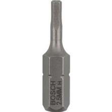 Aesco Professional Altıgen Vidalar Için Ekstra Sert Uç (Hex2,5; Uzunluk: 25 Mm, 3 Adet)