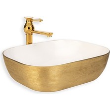 Lena E-5003A Tezgah Üstü Porselen Lavabo