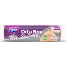 Aesco Ekonomik Büzgülü Vanilya Kokulu Çöp Torbası Orta Boy