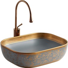 Lena EH-4290MGR Tezgah Üstü Porselen Lavabo