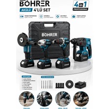 Böhrer BA011390 Akülü 4 Batarya 1 Şarj Aleti Kombo Makine Set - 36V 5AH