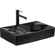 E-W2000MS Tezgah Üstü Lavabo Mat Siyah