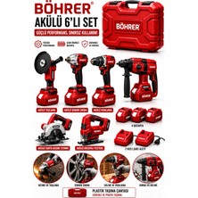 Böhrer BA011387 4 Akü 2 Şarj Aleti Akülü Kombo 6 Makine Set 36V 5AH - 2 Sene Garantili