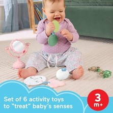Aesco Bebek Oyuncakları Mini Me Moments Öz Bakım Duyusal Set 6 Parça Çıngırak & Diş Kaşıyıcı Aktiviteler Yenidoğan Yaş 3+ Ay