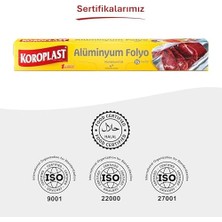 Aesco Alüminyum Folyo 15 Mt, Bpa Içermez, Dayanıklı Yapışmaz Folyo 30 cm x 15 Mt, Tavuk, Izgara, Et, Yemek, Gıda Artıklarını Saklamak Için Ideal, Mutfakta Çok Yönlü Kullanım, Yüzey Korumaya Uygun