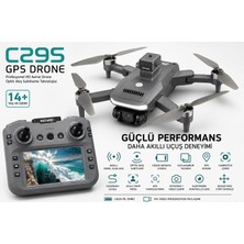 Atlt Atlantis C29S Gps Drone Ekranlı Kumanda Özel Öantalı LED Işıklı 360 Derece Engel Algılamalı Profesyonel Hd Hava Dronu Elektirikli Lens 50X Zoom Fırçasız Motor Katlanabilir Tasarımı