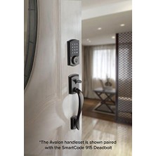Aesco 98150-002 Avalon Exterior Handle Only With Tustin Right-Handed And Left-Handed Levers In Satin Nickel