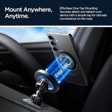 Aesco Magsafe Araç Içi Telefon Tutucu 2in1 Air Vent & Dashboard (Ön Konsol ve Havalandırma Izgara ile Uyumlu) Uzun Versiyon iPhone & Magfit ile Uyumlu + Dahili Metal Halka MTF13-1 Black - ACP08319