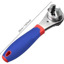 Aesco WP272063 7-22MM Cr-V Profesyonel Ayarlanabilir 200MM Cırcır Anahtar