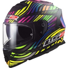 Ls2 Storm 2 Power Mat Siyah-Gökkuşağı Kask
