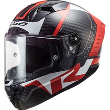 Ls2 Thunder Karbon Racıng 1 Kırmızı-Beyaz Kask