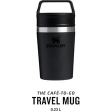 Aesco Cafe To-Go Travel Mug Termos Bardak, Siyah, 0.23 Litre