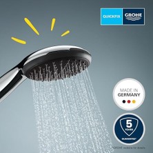 Aesco Start 110 El Duşu, 1 Akışlı Yağmur Duşu, 110MM Yuvarlak Duş Başlığı, Kireç Önleyici Sistem, Krom, 27940001