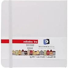 MarkEntegra 12 x 12 cm Boyutunda 80 Yp Eskiz Defteri, 140 gr Beyaz Kağıt