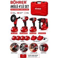 Böhrer BA011397 Akülü 4 Lü Set +4 Batarya 2 Şarj Aleti - 36V 5AH