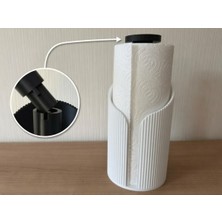 Sepetzone Kağıt Havlu Askısı 3D Baskı - Modern Ribbed Peçete ve Rulo Tutucu, Şık Mutfak Düzenleyici