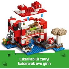 Aesco Moshroom Evi 21270 – 8 Yaş ve Üzeri Erkek ve Kız Çocuklar Için Mantar Tarlaları, Steve Figürü ve Yaratıklar Içeren Rol Yapım Oyuncağı Yapım Seti, Doğum Günü Hediyesi Fikri (500 Parça)