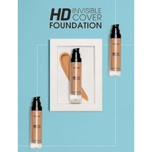 Aesco Invisible Cover Hd Hafif Yapılı & Yarı Parlak Bitişli SPF30 Fondöten