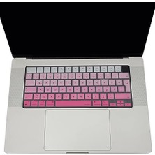 Aesco MacBook Türkçe Q Klavye Koruyucu Pembe M1-M5 | Air 13.6 A2681 A3113 A3240 A3449 | Pro 14 A2442 A3426 A3434 | Pro 16 A2485 A3429 | Ultra Ince Silikon Keyboard Cover Touch Id Pembe
