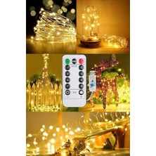 Aesco Günışığı Renk Uzaktan Kumandalı ve Fonksiyonlu 10 Metre USB Peri LED Parti Kutlama Aydınlatma