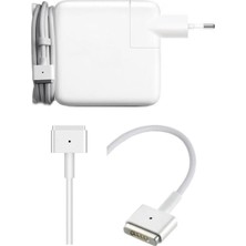 Aesco Notebook Adaptör Retina Magsfe 2 A1425 Early 2013 EMC2557, EMC2672 MD212LL/A ME116LL/A ME662LL/A Adaptör - Retina Magsafe 2 Power 60W, Şarj Magsafe 2 60W Muadili ile Uyumlu PRS-073