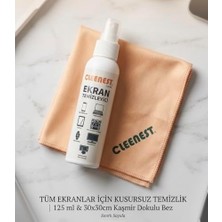 Aesco Ekran Temizleyici Seti – 125 ml Nazik Sprey & Yumuşacık 30X30 Kaşmir Bez – Tüm Ekranlar Için Parlak Çözüm