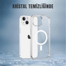 Aesco Madnova iPhone 13 Ile Uyumlu Sararmaz Sert Mika Şeffaf Telefon Kılıfı Magsafe ile Uyumlu Sararma Karşıtı Kristal Berraklığında Telefon Kılıfı (Şeffaf)