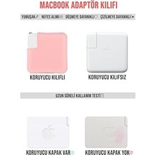 Aesco MacBook Şarj Adaptör Kılıfı Silikon 96W 87W 85W Magsafe Usb-C Uyumlu A3427 A3185 A2992 A2779 A2442 A2141 A1990 A1707 A1398 A1297 A1286 | Esnek Ince Koruyucu Kapak Beyaz