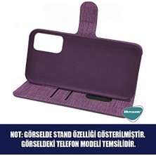 Aesco General Mobile Gm 20 Pro Için Kılıf Fabric Book Wallet Mor [gm 20 Pro ile Uyumlu Kılıf - Mor]
