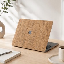 Aesco MacBook Air M1 Kılıfı A2337 A2179 A1932 Uyumlu 13.3 Inç Hard Case Sert Kapak 360° Koruma Ince Hafif Ahşap Dokulu MacBook Air Kılıfı Kahverengi