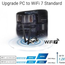 Aesco Asus PCE-BE6500 Wifi7 BE6500 Tri-Band Pcıe Adapter