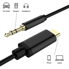 Aesco 19288 Type-C To 3.5mm Aux Ses Kablosu Telefon ve Laptop Uyumlu 1 Metre Type-C Portuna Sahip Tüm Akıllı Telefonlar, Tabletler ve Dizüstü Bilgisayarlar