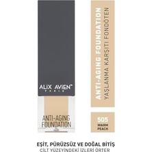 Aesco Yaşlanma Karşıtı Vitamin Içeren Nemlendirici SPF15 Fondöten - Anti Aging Foundation 505 Warm Peach