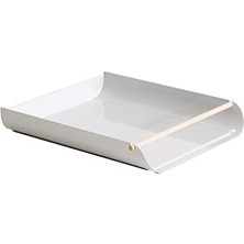 Aesco U Brands Metal Kağıt Tepsisi, Mektup Boyutu, Masaüstü Aksesuarı, Ark Koleksiyonu, Gri, 3548A02-06
