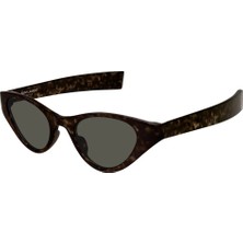 Yves Saint Laurent Saint Laurent Sl M144 002 Solid Dark Havana Grey