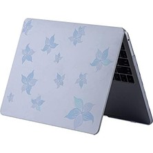 Aesco Macbook Air Kılıf 13 Inç FLOWER05NL Eski USB Girişli Model 2010-2017 A1369 A1466 ile Uyumlu Açık Mavi