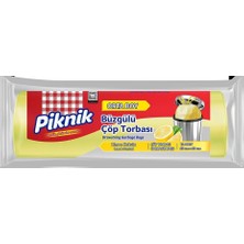 Aesco Çöp Torbası Büzgülü Orta 15'li Limon 2106
