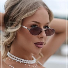 Gucci GG1922S 002 Gümüş Kahverengi Kadın Güneş Gözlüğü