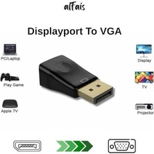 Aesco 5251 Displayport To VGA Çevirici Dönüştürücü Adaptör Yalnızca Displayport'tan Vga'ya Dönüşüm Destekler. Çift Yönlü Değil.masaüstü, Dizüstü Bilgisayarlar ve Displayport Çıkışı Sahip Diğer Uyuml