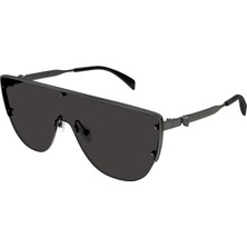 Alexander Mcqueen AM0457S 001 Ruthenium Gri Shield Unisex Güneş Gözlüğü