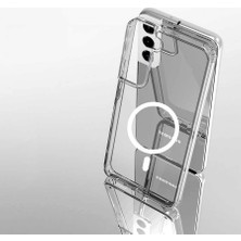 Aesco Galaxy S22 Ile Uyumlu Kılıf Şeffaf, Wireless Magsafe ile Uyumlu Silikon Kapak  Galaxy S22 ile Uyumlu Kılıf, Şeffaf