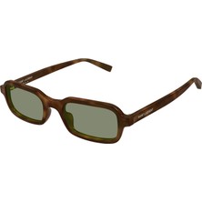 Yves Saint Laurent Saint Laurent Sl 908 003 Havana Green Recycled Rectangle Gunes Gozlugu