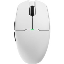 Aesco Aigo GM80 Plus Beyaz Kablosuz Gaming Mouse - 12000 Dpı, PAW3311 Sensör, 3 Modlu Bağlantı (Usb, 2.4g, Bluetooth), Ultra Hafif 52.2g