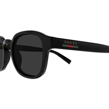 Gucci GG2106S 001 Black Grey Oversize Web Erkek Gunes Gozlugu