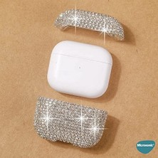 Aesco Airpods Pro 3 Için Kılıf Diamond Swarovski Görünümlü Taşlı Gümüş [airpods Pro 3 ile Uyumlu Kılıf - Gümüş]