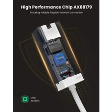 Aesco USB 3.0 To RJ45 Gigabit Ethernet Dönüştürücü Adaptör Beyaz
