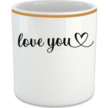 Aesco Vıvas Love You Espresso, Double Türk Kahvesi Fincanı - Kulpsuz Bardak