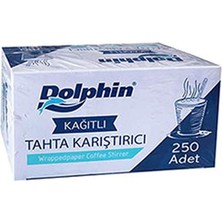 Aesco Dolphin Kağıtlı Tahta Karıştırıcı 250LI Natürel
