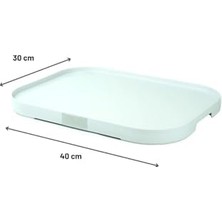 Aesco Mutfak Servis Tepsisi-Beyaz M-E71-01