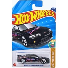 Aesco Nissan Skyline Gt-R (BCNR33) Uzun Kart Die-Cast Oyuncak Araba, Siyah, Hw: '70S Vs. '90S Serisi, 8/10, 3+ Yaş